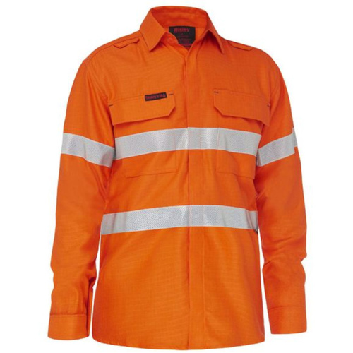 WORKWEAR, SAFETY & CORPORATE CLOTHING SPECIALISTS APEX 160 TAPED HI VIS LIGHTWEIGHT FR RIPSTOP VENTED SHIRT