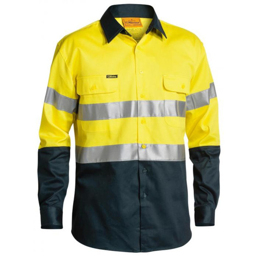 WORKWEAR, SAFETY & CORPORATE CLOTHING SPECIALISTS - 3M TAPED HI VIS DRILL SHIRT - LONG SLEEVE