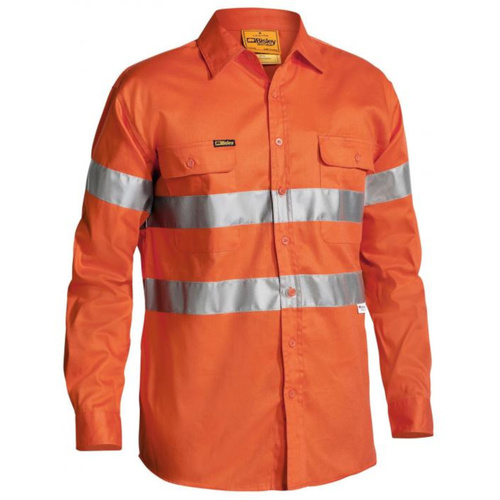WORKWEAR, SAFETY & CORPORATE CLOTHING SPECIALISTS - 3M TAPED HI VIS DRILL SHIRT - LONG SLEEVE