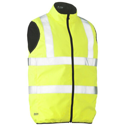 WORKWEAR, SAFETY & CORPORATE CLOTHING SPECIALISTS TAPED HI VIS REVERSIBLE PUFFER VEST (SHOWER PROOF)