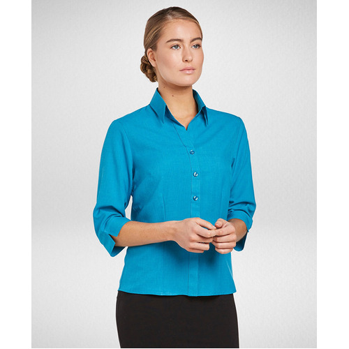 WORKWEAR, SAFETY & CORPORATE CLOTHING SPECIALISTS Climate Smart Semi Fit 3/4 Sleeve Ladies Shirt