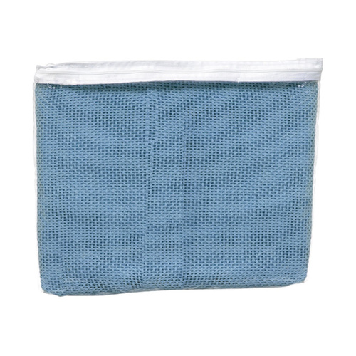 WORKWEAR, SAFETY & CORPORATE CLOTHING SPECIALISTS - BLANKET, CELLULAR 100% COTTON, SINGLE BED, BLUE