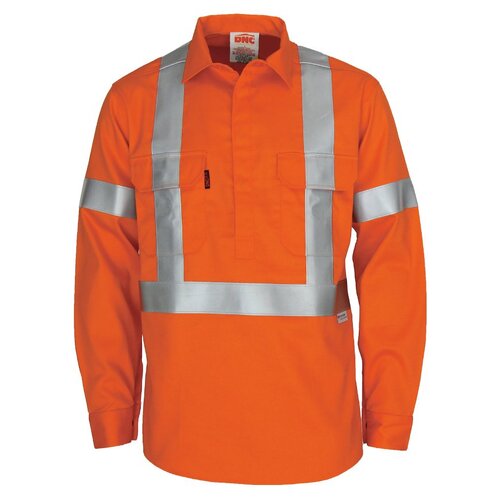 WORKWEAR, SAFETY & CORPORATE CLOTHING SPECIALISTS - DNC PATRON SAINT PPE1 FR COTTON CLOSED FRONT X-BACK D/N SHIRT - L/S