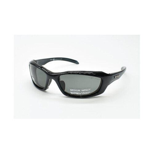 WORKWEAR, SAFETY & CORPORATE CLOTHING SPECIALISTS RAZOR EDGE WF Crystal Black Frame, Polarised Grey AF Lens