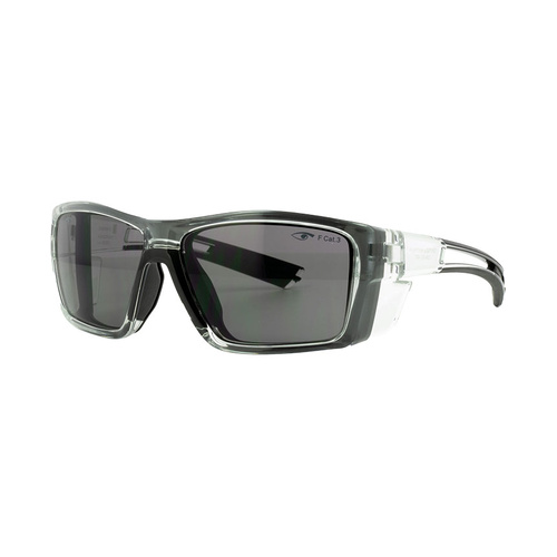 WORKWEAR, SAFETY & CORPORATE CLOTHING SPECIALISTS ABSOLUTE Crystal Clear Frame/Smoke Grey Lens