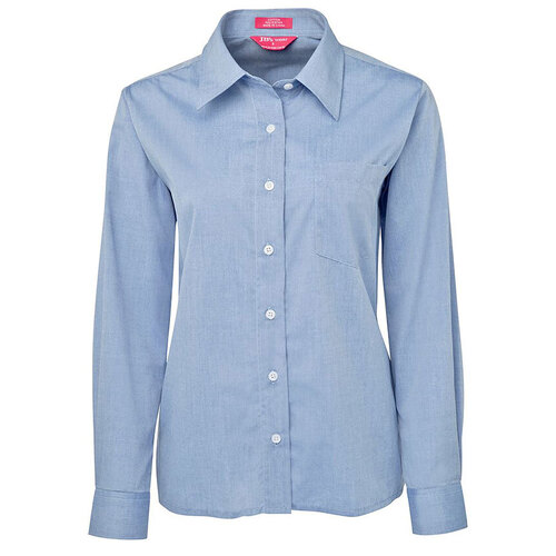 WORKWEAR, SAFETY & CORPORATE CLOTHING SPECIALISTS - JB's LADIES L/S FINE CHAMBRAY SHIRT -DELETED