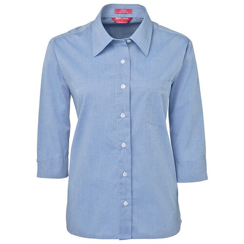 WORKWEAR, SAFETY & CORPORATE CLOTHING SPECIALISTS - JB's LADIES 3/4 FINE CHAMBRAY SHIRT-DELETED