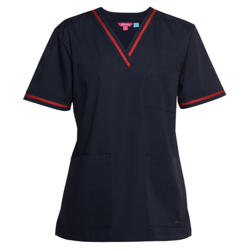 WORKWEAR, SAFETY & CORPORATE CLOTHING SPECIALISTS JB's Wear Contrast Ladies Scrubs Top