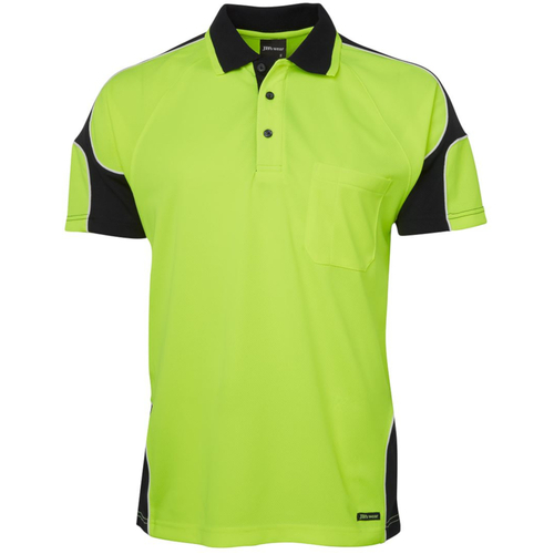 WORKWEAR, SAFETY & CORPORATE CLOTHING SPECIALISTS JB's HI VIS 4602.1 S/S ARM PANEL POLO