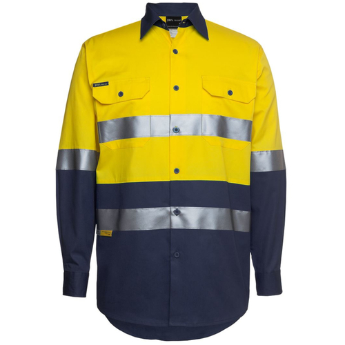 WORKWEAR, SAFETY & CORPORATE CLOTHING SPECIALISTS JB's HI VIS L/S (D+N) 150G WORK SHIRT