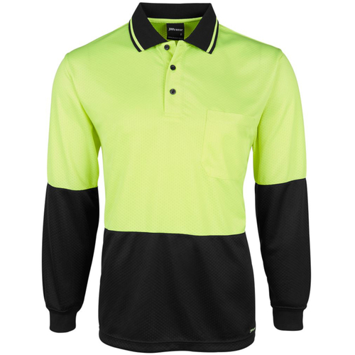 WORKWEAR, SAFETY & CORPORATE CLOTHING SPECIALISTS JB's HV L/S Jacquard Polo