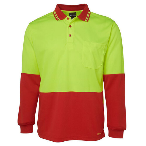 WORKWEAR, SAFETY & CORPORATE CLOTHING SPECIALISTS - JB's HI VIS L/S TRAD POLO 1