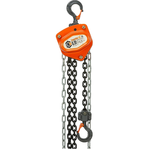 WORKWEAR, SAFETY & CORPORATE CLOTHING SPECIALISTS Chain Block Commercial 0.5 Tonne Capacity 3m Long