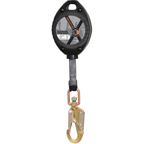WORKWEAR, SAFETY & CORPORATE CLOTHING SPECIALISTS Self Retractable LOQ-BLOQ Webbing Lanyard 3.5M