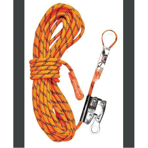 WORKWEAR, SAFETY & CORPORATE CLOTHING SPECIALISTS - Kernmantle Rope with Thimble Eye & Rope Grab 50M