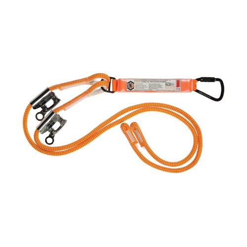 WORKWEAR, SAFETY & CORPORATE CLOTHING SPECIALISTS Double Adjustable Rope Lanyard with KT & RG X2