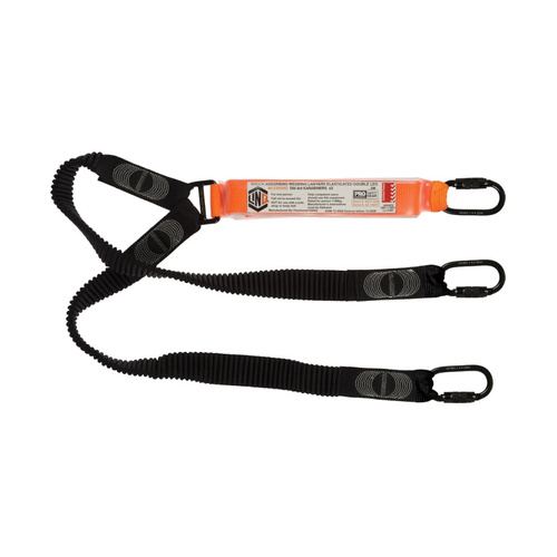 WORKWEAR, SAFETY & CORPORATE CLOTHING SPECIALISTS - Elite Double Leg Elasticated Lanyard with Hardware KD X3