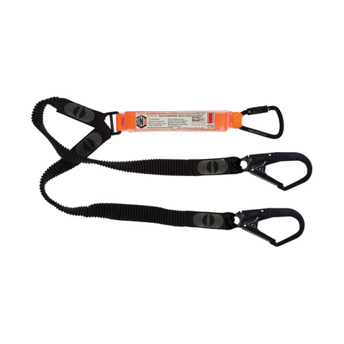 WORKWEAR, SAFETY & CORPORATE CLOTHING SPECIALISTS - Elite Double Leg Elasticated Lanyard with Hardware KT & SD X2