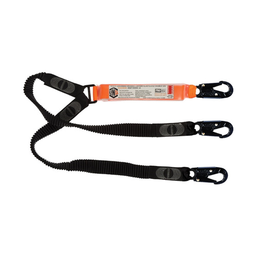 WORKWEAR, SAFETY & CORPORATE CLOTHING SPECIALISTS Elite Double Leg Elasticated Lanyard with Hardware SN X3
