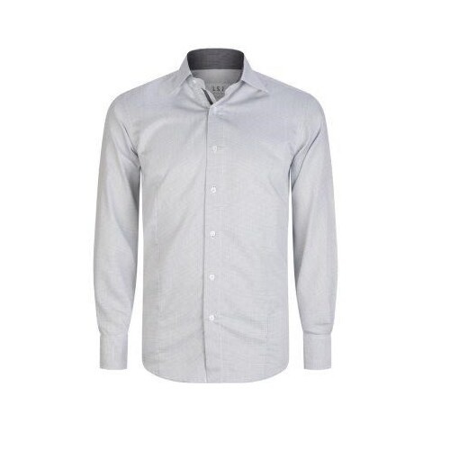 WORKWEAR, SAFETY & CORPORATE CLOTHING SPECIALISTS - Mens Long sleeve classic fit shirt with contrast inner collar & cuff
