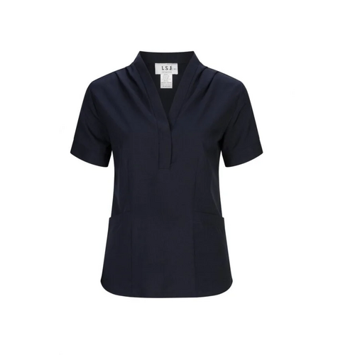 WORKWEAR, SAFETY & CORPORATE CLOTHING SPECIALISTS - Short sleeve collarless tunic top with pockets