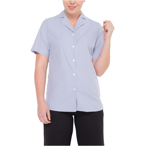 WORKWEAR, SAFETY & CORPORATE CLOTHING SPECIALISTS - Ladies Shirt - Short sleeve easy fit, action pleat revere collar shirt