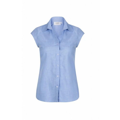 WORKWEAR, SAFETY & CORPORATE CLOTHING SPECIALISTS Ladies Shirt - Cap sleeve semi fitted shirt