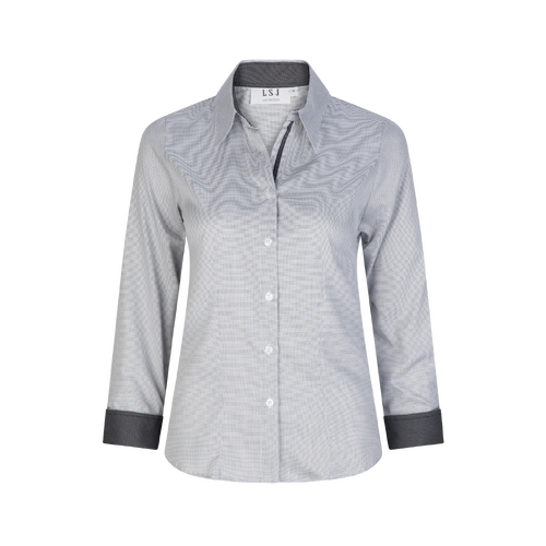 WORKWEAR, SAFETY & CORPORATE CLOTHING SPECIALISTS Ladies Long sleeve fold up cuff semi fitted shirt with contrast inner collar & cuff