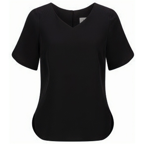 WORKWEAR, SAFETY & CORPORATE CLOTHING SPECIALISTS - V-neck short sleeve soft drape shirt