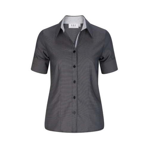 WORKWEAR, SAFETY & CORPORATE CLOTHING SPECIALISTS Ladies 1/2 sleeve semi fitted shirt with contrast inner collar & cuff