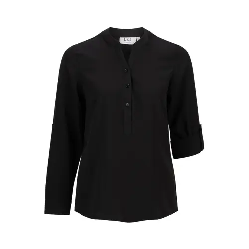 WORKWEAR, SAFETY & CORPORATE CLOTHING SPECIALISTS - L/S fold up mandarin soft drape shirt