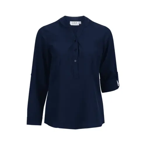 WORKWEAR, SAFETY & CORPORATE CLOTHING SPECIALISTS L/S fold up mandarin soft drape shirt