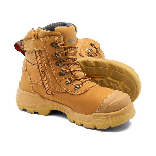 WORKWEAR, SAFETY & CORPORATE CLOTHING SPECIALISTS - RotoFlex MAX Wheat 150mm AquaShield Zip Sided Safety Boot