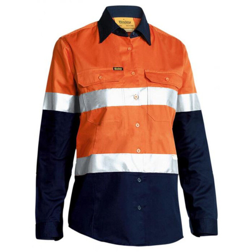 WORKWEAR, SAFETY & CORPORATE CLOTHING SPECIALISTS - WOMENS 3M TAPED COOL LIGHTWEIGHT HI VIS SHIRT - LONG SLEEVE
