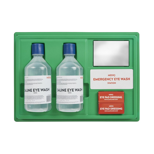 WORKWEAR, SAFETY & CORPORATE CLOTHING SPECIALISTS - EYEWASH STATION OPEN WITH MIRROR