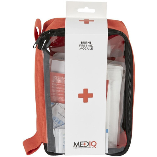WORKWEAR, SAFETY & CORPORATE CLOTHING SPECIALISTS - MEDIQ INCIDENT READY FIRST AID MODULE BURNS IN DARK ORANGE SOFTPACK