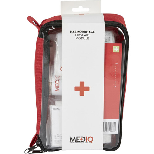 WORKWEAR, SAFETY & CORPORATE CLOTHING SPECIALISTS - MEDIQ INCIDENT READY FIRST AID MODULE HAEMORRHAGE (MAJOR BLEEDING) IN RED SOFTPACK