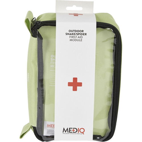 WORKWEAR, SAFETY & CORPORATE CLOTHING SPECIALISTS MEDIQ INCIDENT READY FIRST AID MODULE OUTDOOR / SNAKE / SPIDER IN LIME SOFTPACK