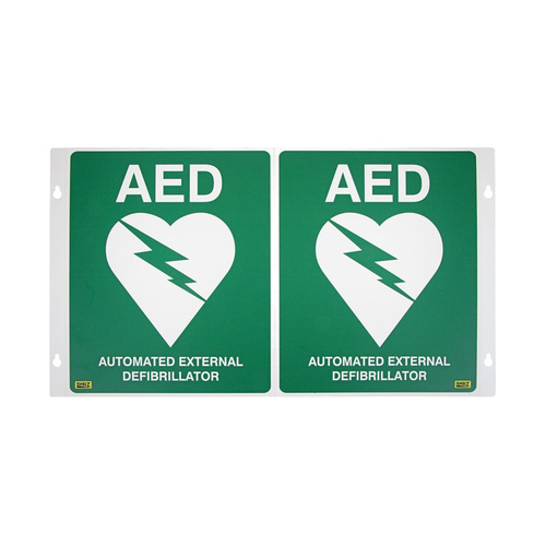 WORKWEAR, SAFETY & CORPORATE CLOTHING SPECIALISTS - AED 3D SIGN 500x300 (225x300 folded)