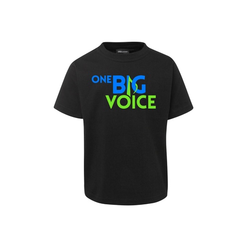 WORKWEAR, SAFETY & CORPORATE CLOTHING SPECIALISTS KIDS OBV TEE - BLACK TEE COLOURED LOGO