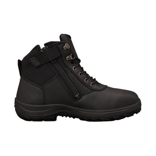 WORKWEAR, SAFETY & CORPORATE CLOTHING SPECIALISTS - WB 26 - 140mm Lace Up Zip Side Work Boot - 26-660