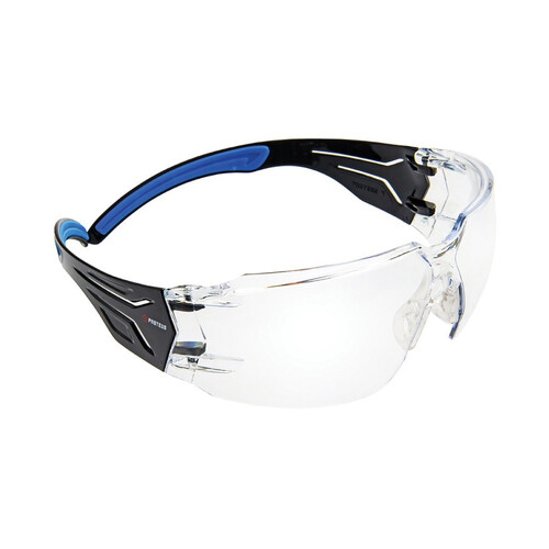 WORKWEAR, SAFETY & CORPORATE CLOTHING SPECIALISTS PROTEUS 4 SAFETY GLASSES CLEAR LENS SUPER FLEX ARMS