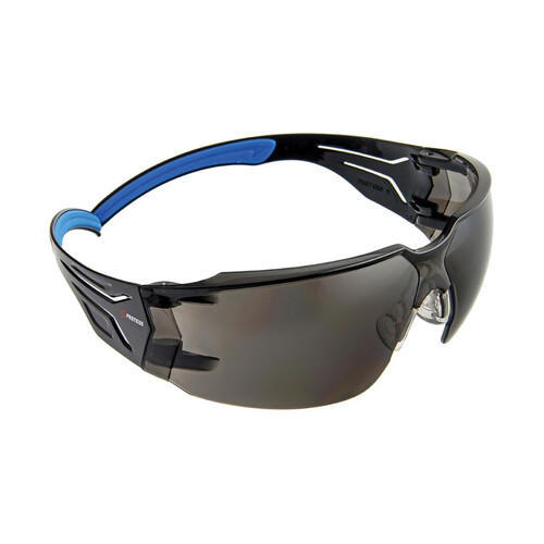 WORKWEAR, SAFETY & CORPORATE CLOTHING SPECIALISTS PROTEUS 4 SAFETY GLASSES SMOKE LENS SUPER FLEX ARMS