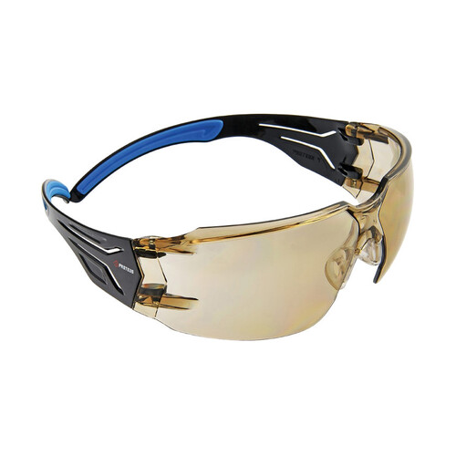 WORKWEAR, SAFETY & CORPORATE CLOTHING SPECIALISTS PROTEUS 4 SAFETY GLASSES LIGHT BROWN LENS SUPER FLEX ARMS