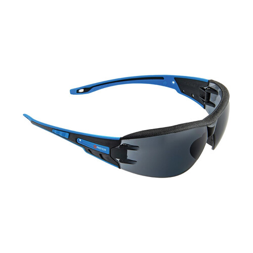 WORKWEAR, SAFETY & CORPORATE CLOTHING SPECIALISTS Proteus 1 Safety Glasses Smoke Lens Integrated Brow Dust Guard
