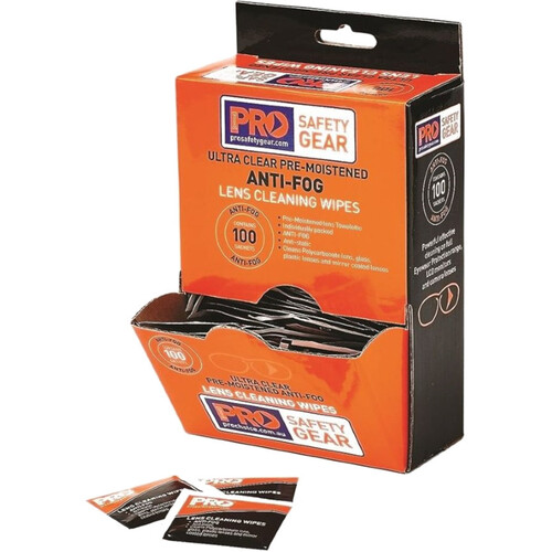 WORKWEAR, SAFETY & CORPORATE CLOTHING SPECIALISTS Anti-Fog Lens Wipes 100 Pack