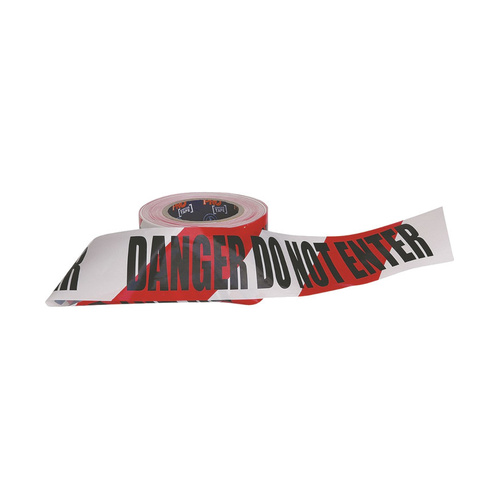 WORKWEAR, SAFETY & CORPORATE CLOTHING SPECIALISTS - Barricade Tape - 100m x 75mm DANGER DO NOT ENTER Print