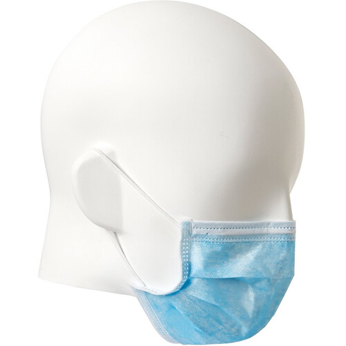 WORKWEAR, SAFETY & CORPORATE CLOTHING SPECIALISTS Pro Choice Safety Gear Disposable Face Mask Blue 3 Ply - Box of 50 Masks