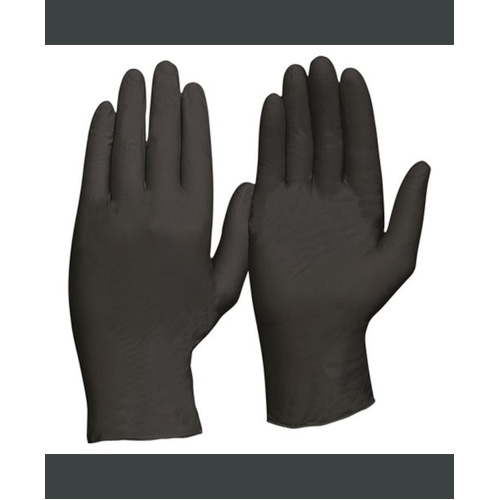 WORKWEAR, SAFETY & CORPORATE CLOTHING SPECIALISTS - Disposable Black Nitrile Powder Free Gloves