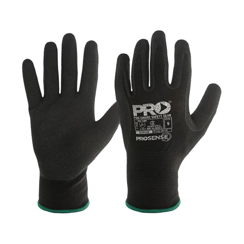 WORKWEAR, SAFETY & CORPORATE CLOTHING SPECIALISTS - ASSASSIN Nitrile Grip Glove Black